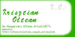 krisztian oltean business card